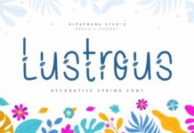 Lustrous Font Poster 1