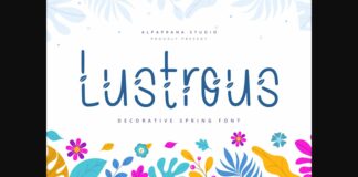 Lustrous Font Poster 1