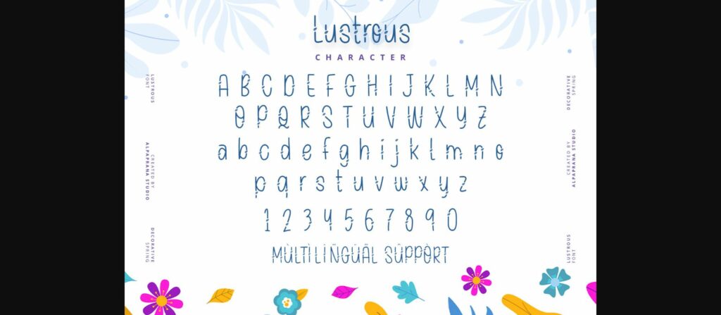 Lustrous Font Poster 10