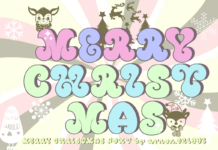 Merry Christmas Font Poster 1