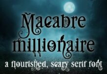 Macabre Millionaire Font Poster 1