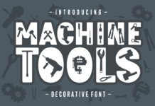 Machine Tools Font Poster 1