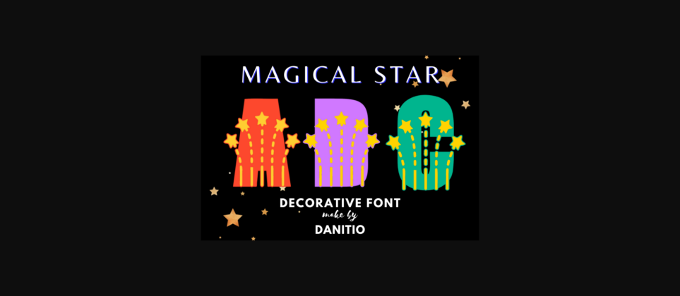 Magical Star Font Poster 3