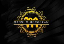 Magnum Monogram Font Poster 1