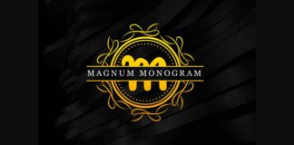 Magnum Monogram Font Poster 1