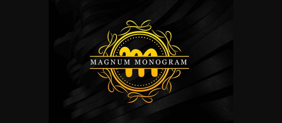 Magnum Monogram Font Poster 1