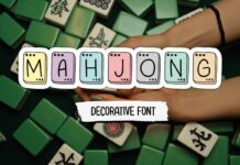 Mahjong Font Poster 1