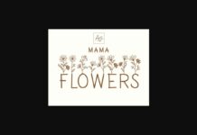 Mama Flowers Font Font Poster 1