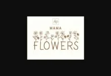 Mama Flowers Font Font Mama Flowers Font Font Poster 1