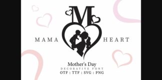 Mama Heart Font Poster 1