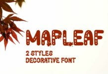 Mapleaf Font Poster 1