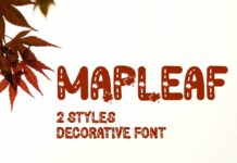 Mapleaf Font Poster 1