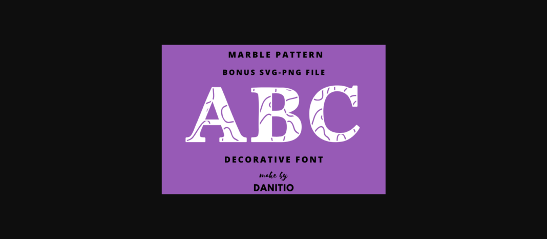 Marble Pattern Font Poster 3