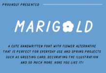 Marigold Font Poster 1