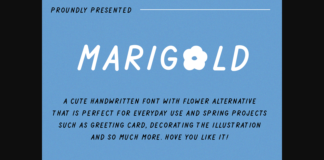 Marigold Font Poster 1