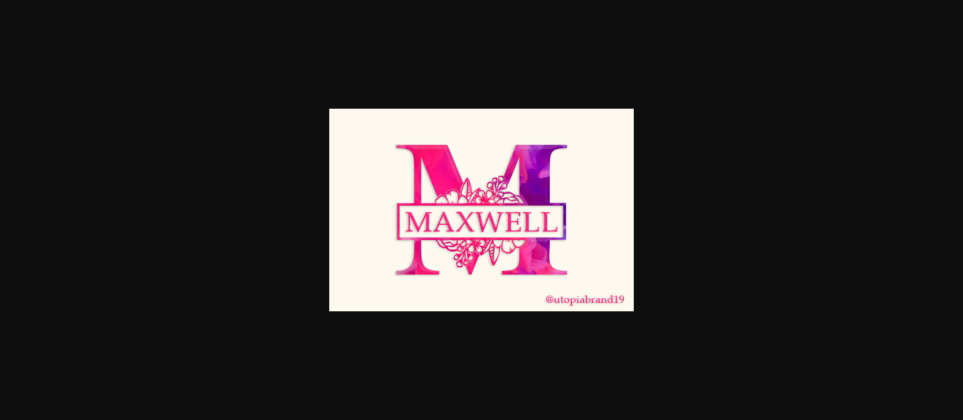 Maxwell Monogram Font Poster 3