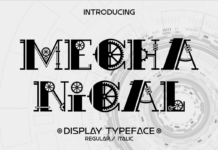 Mechanical Font Poster 1