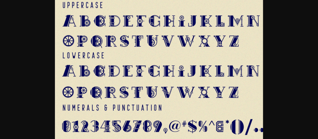 Mechanical Font Poster 9