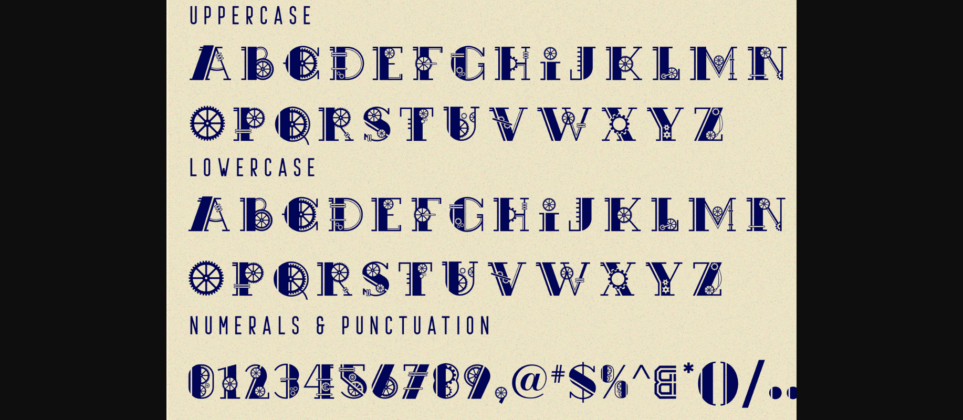 Mechanical Font Poster 9