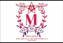 Melissa Monogram Font Poster 1