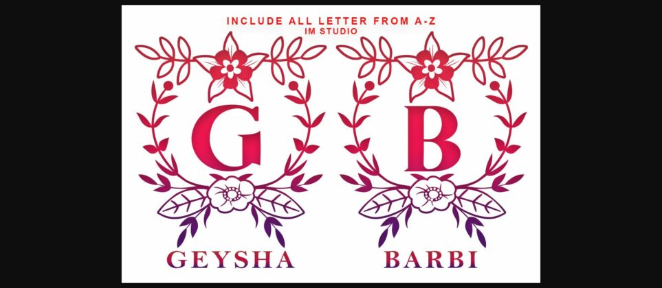 Melissa Monogram Font Poster 5