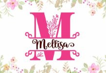 Mellissa Monogram Font Poster 1