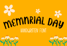 Memorial Day Font Poster 1