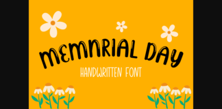 Memorial Day Font Poster 1