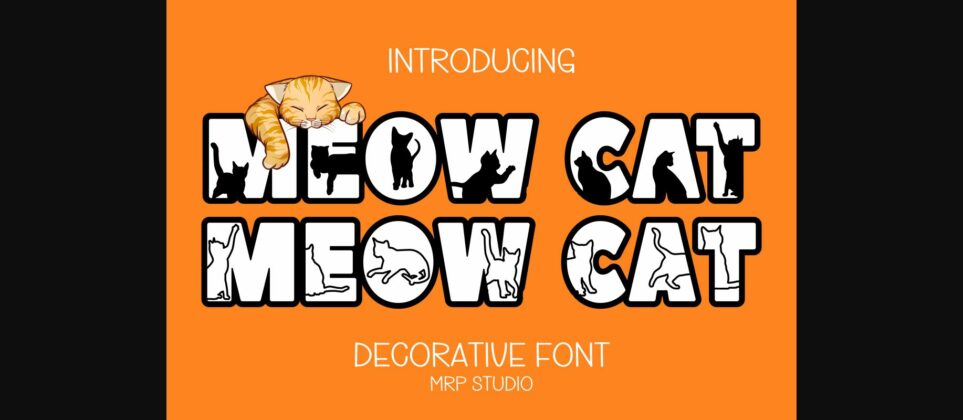 Meow Cat Font Poster 3