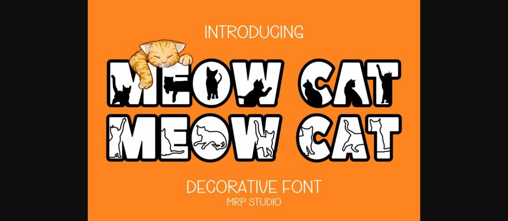 Meow Cat Font Poster 1