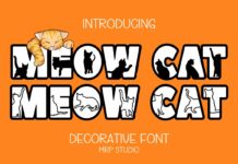 Meow Cat Font Poster 1