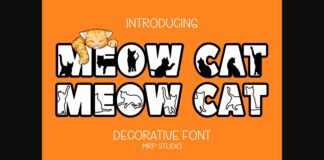 Meow Cat Font Poster 1