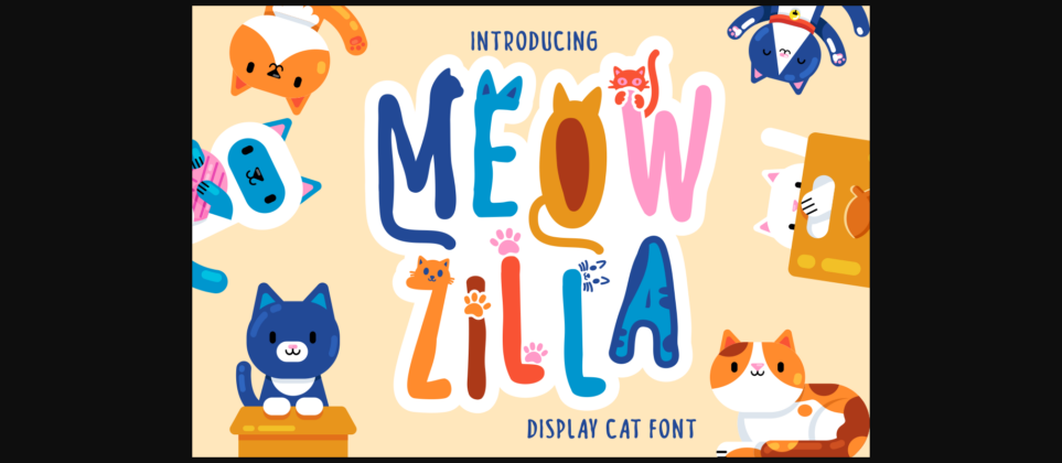 Meow Zilla Font Poster 3