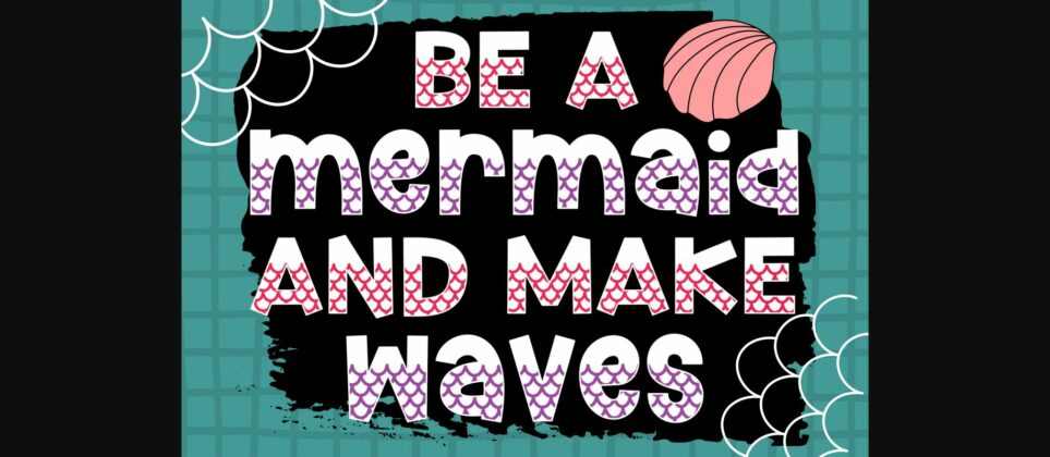 Mermaid Font Poster 4