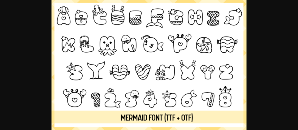 Mermaid Font Poster 2