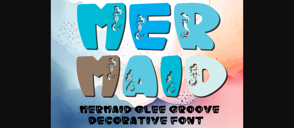 Mermaid Glee Groove Font Poster 3
