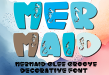 Mermaid Glee Groove Font Poster 1