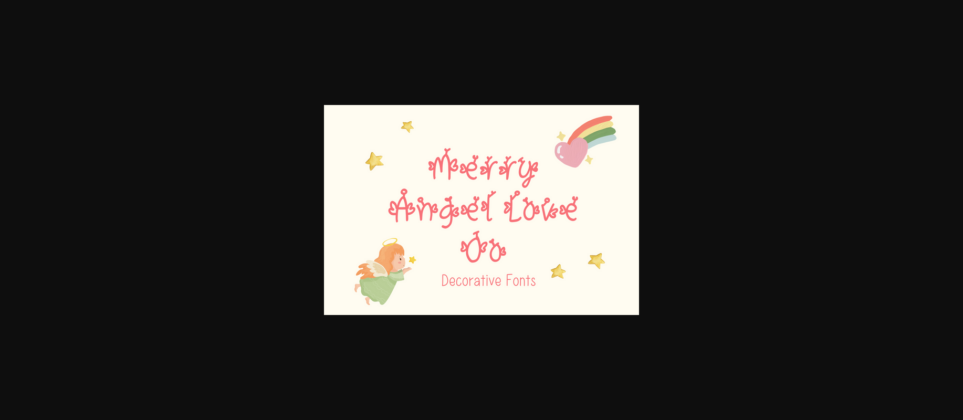 Merry Angel Love Oo Font Poster 3