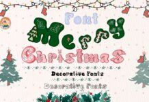 Merry Christmas Font Poster 1