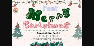 Merry Christmas Font Poster 1