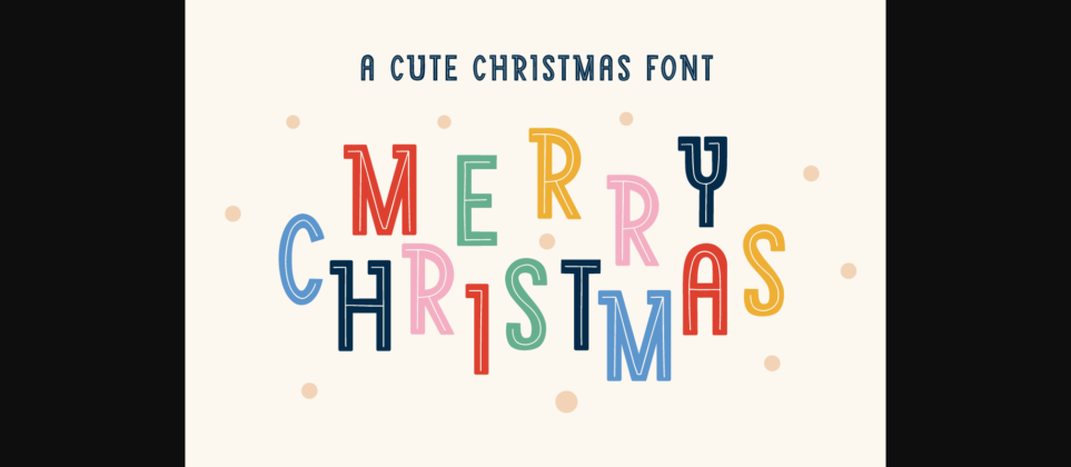 Merry Christmas Font Poster 3