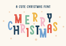 Merry Christmas Font Poster 1