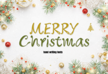 Merry Christmas Font Poster 1