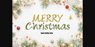 Merry Christmas Font Poster 1