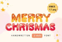 Merry Christmas Font Poster 1