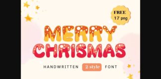 Merry Christmas Font Poster 1