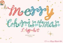 Merry Christmas Light Font Poster 1