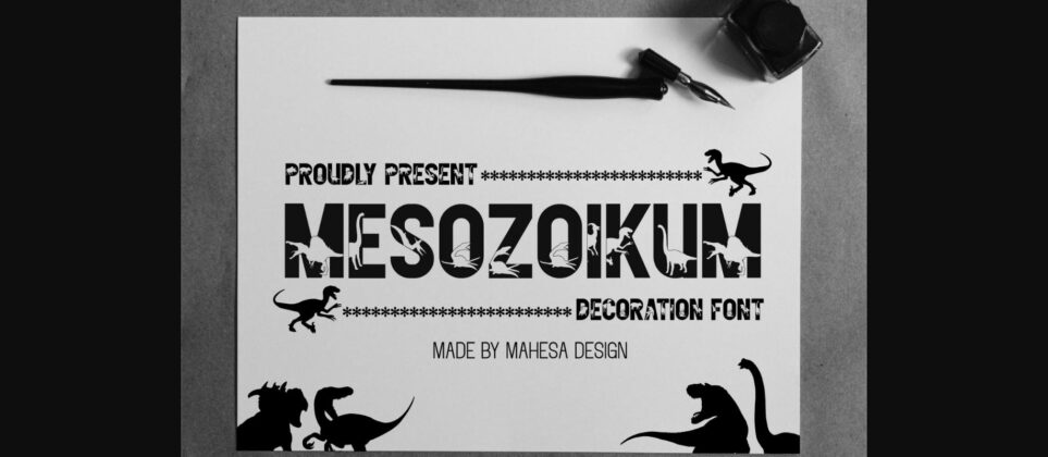 Mesozoikum Font Poster 3