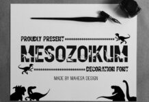 Mesozoikum Font Poster 1