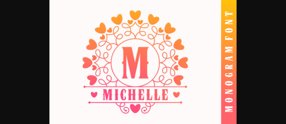 Michelle Monogram Font Poster 3